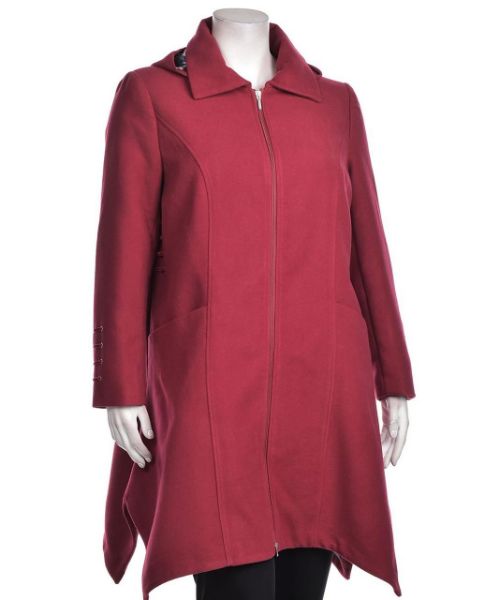 Снимка на Дамско палто с подвижна качулка