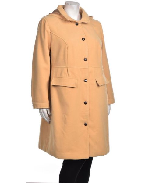 Снимка на Дамско палто с подвижна качулка