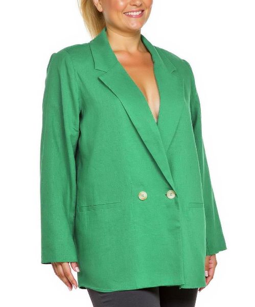 Снимка на Дамско сако от ленена смес