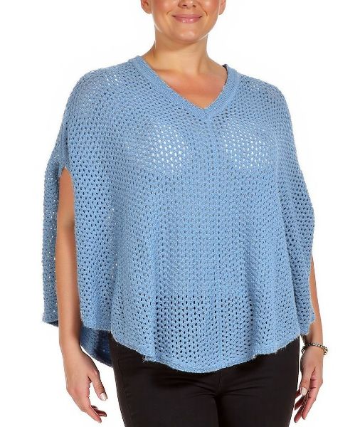 Снимка на Дамски пуловер тип пончо