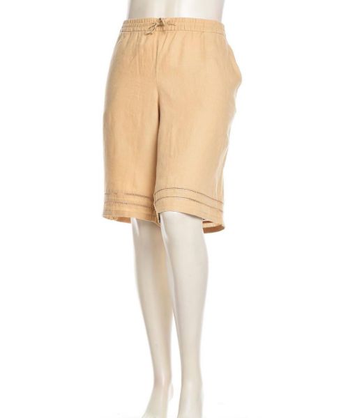 Снимка на Дамски къс панталон от лен