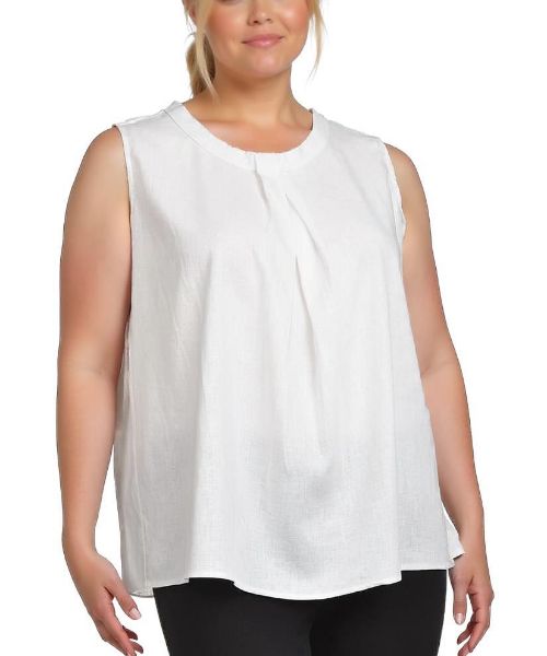 Снимка на Дамски топ от ленена смес