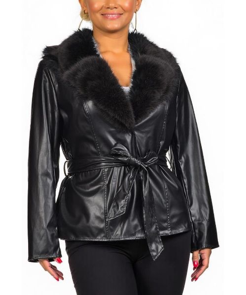 Снимка на Дамско яке от еко кожа