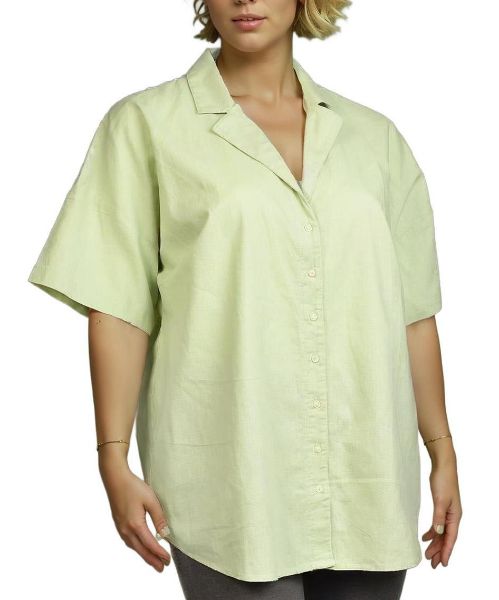 Снимка на Дамска риза от ленена смес