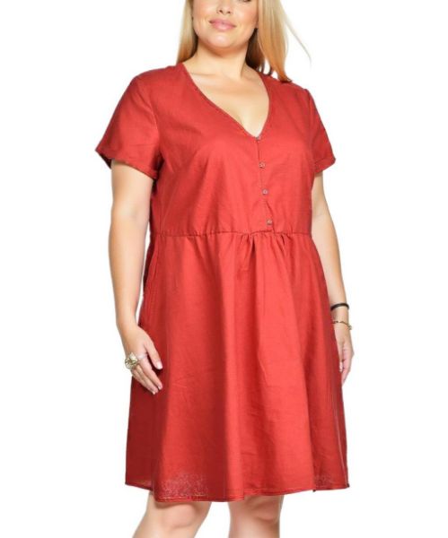 Снимка на Рокля от ленена смес