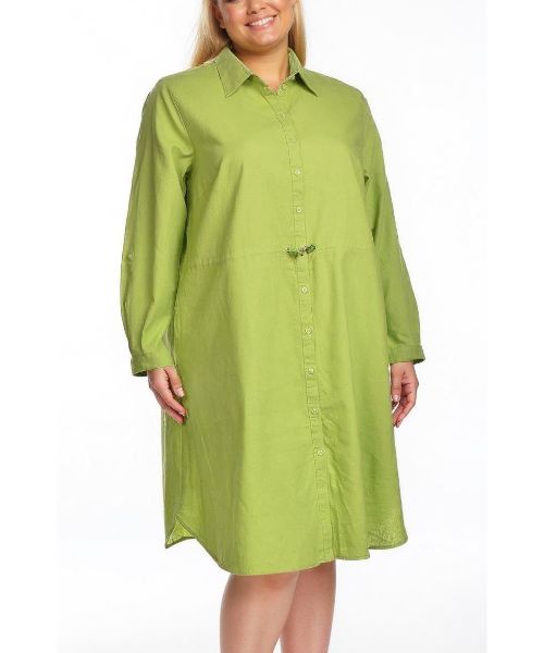 Снимка на Рокля от плътна ленена смес