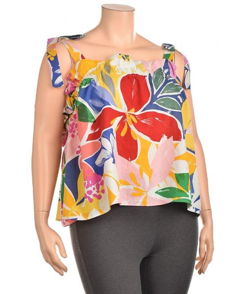 Снимка на Дамски топ от ленена смес