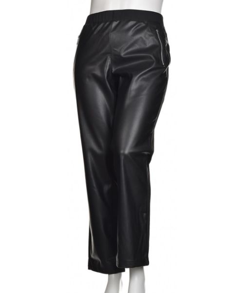 Снимка на Дамски панталон с кожена предница