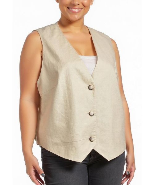 Снимка на Дамски елек от лен