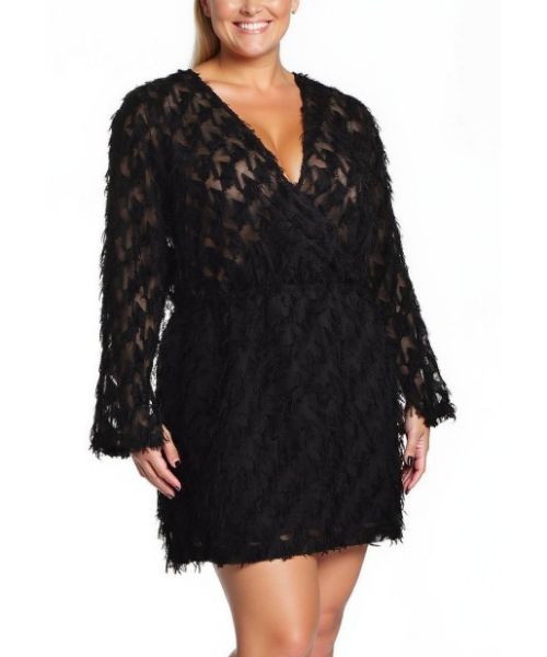 Снимка на Официалнa рокля с полупрозрачна горна част