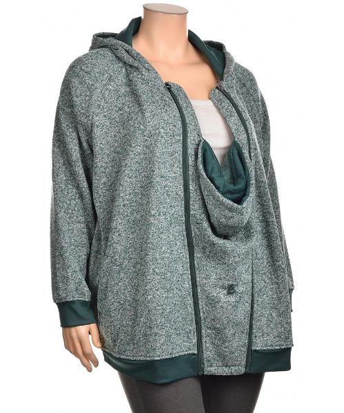 Снимка на Дамски суичър с приставка за новородено