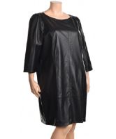 Снимка на Рокля еко кожа